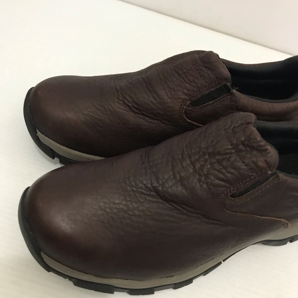 L.L. Bean Vibram Arctic Grip Brown Leather Waterproof Slip On Women's Size 10 - Picture 4 of 8